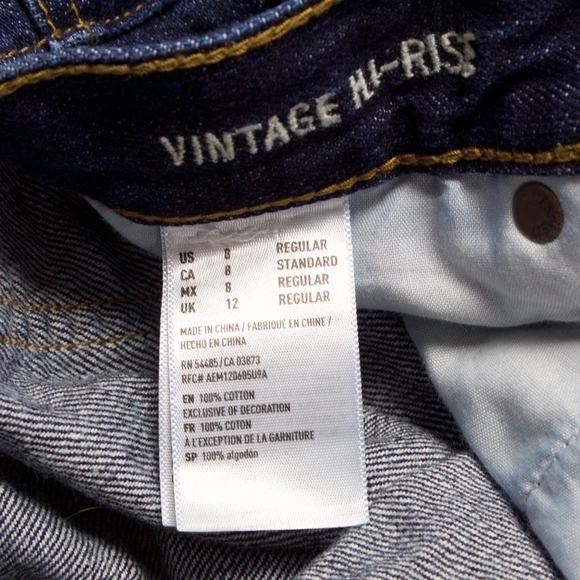 American Eagle Vintage Hi-Rise Buttonfly Jeans 8 - Picture 7 of 8